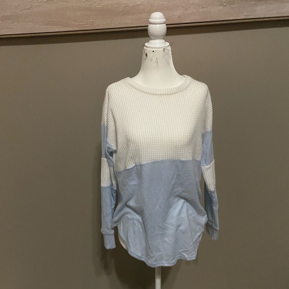 Francesca's Collections Sweaters - Blue & White Long sleeve sweater from Francesca’s